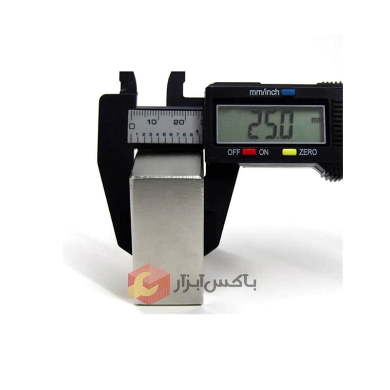 آهنربا نئودیمیوم بلوکی 25*50*50 گرید 42 — تصویر ۲