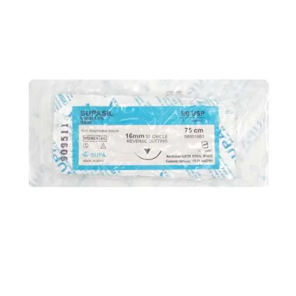 نخ و سوزن بخیه سیلک 5صفر سوزن16 کات سوپا SUPASIL