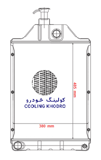 رادياتور تراکتور فرگوسن 285 (4 لول مس و برنجی) پره باز — تصویر ۲