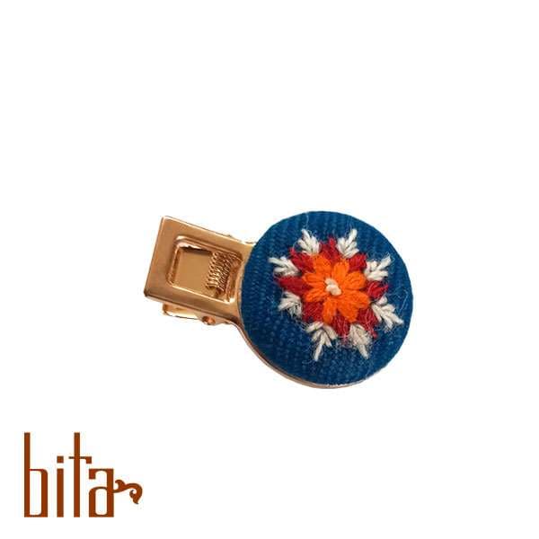 گیره مو پته فیروزه ای