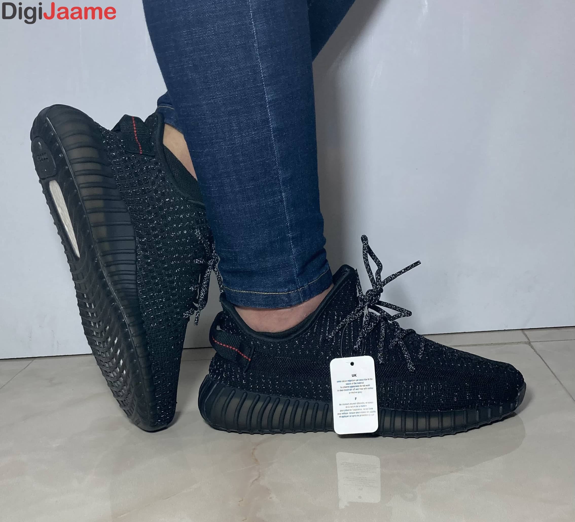 کتونی اسپرت Adidas Yeezy boost 350 – مشکی کد 4020 — تصویر ۵