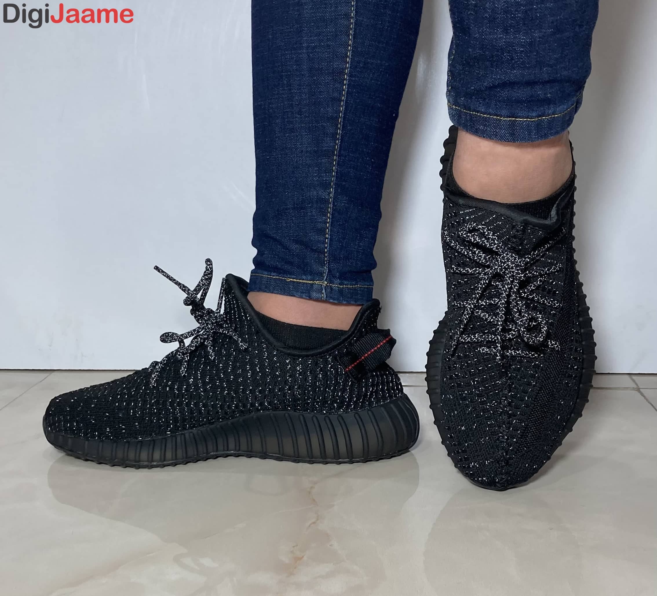 کتونی اسپرت Adidas Yeezy boost 350 – مشکی کد 4020 — تصویر ۳