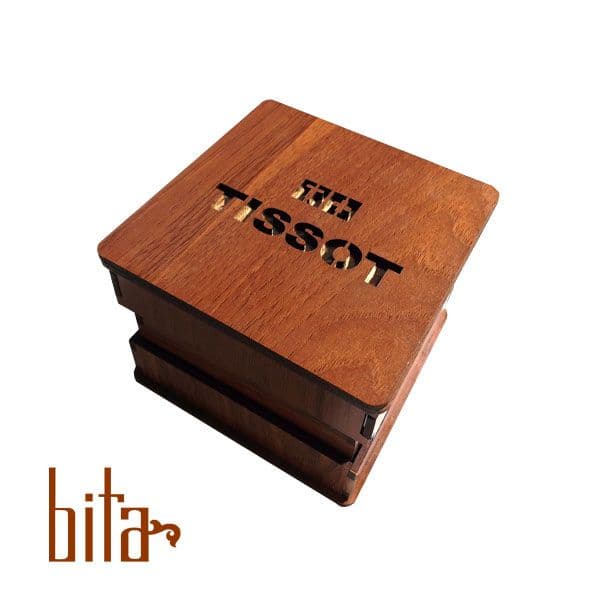 جعبه هدیه چوبی و جعبه ساعت Tissot