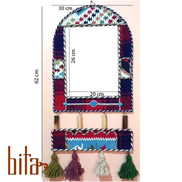 آینه سنتی طرح طاق کتیبه دار متوسط — تصویر ۴