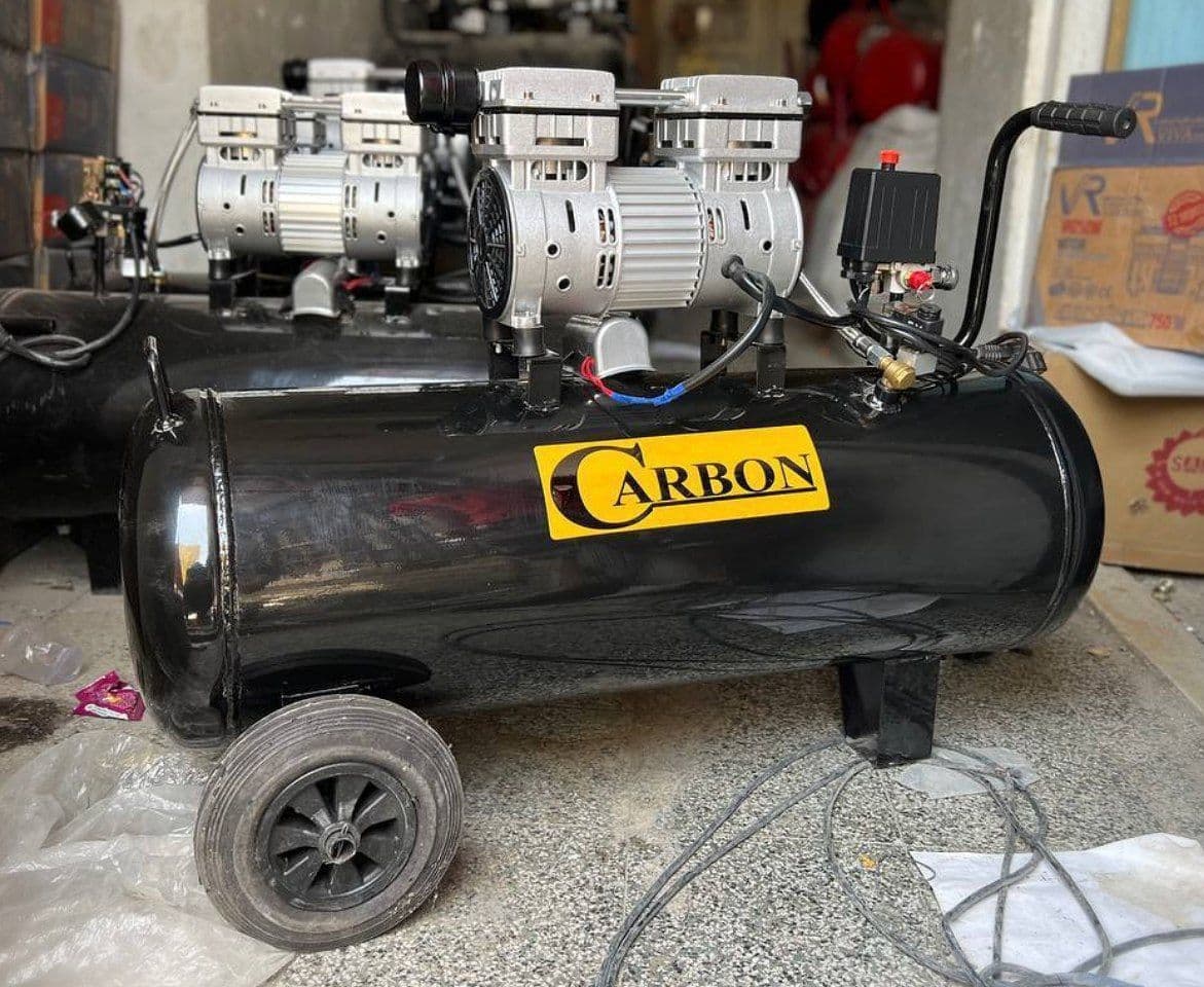 کمپرسور 100 لیتری سایلنت موتور بزرگ 750 وات کربن مدل 750w