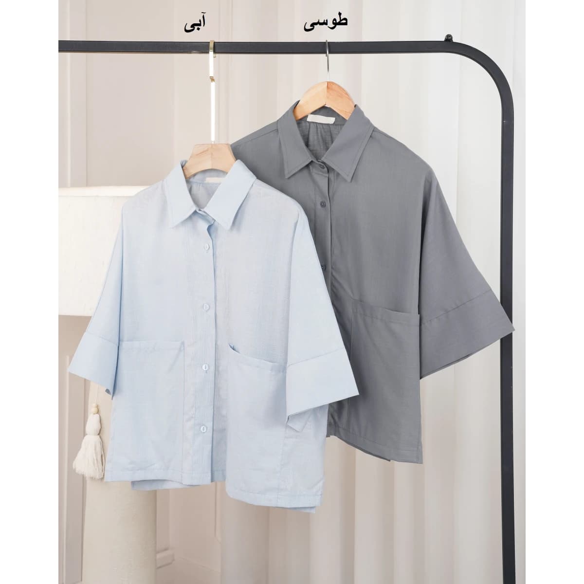شومیز کراپ لینن — تصویر ۹