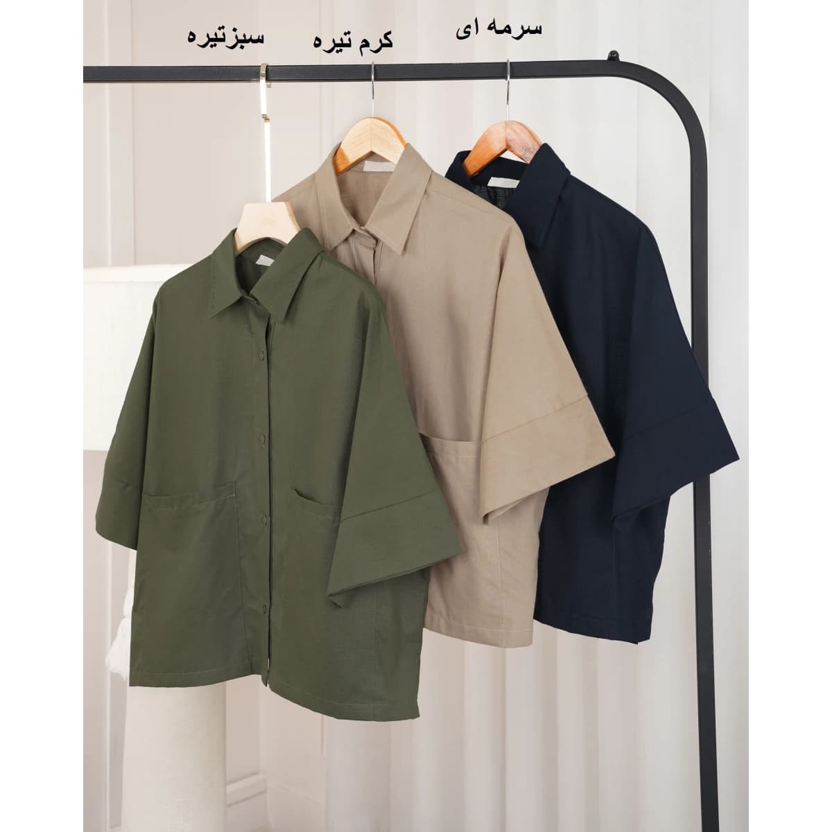شومیز کراپ لینن — تصویر ۸