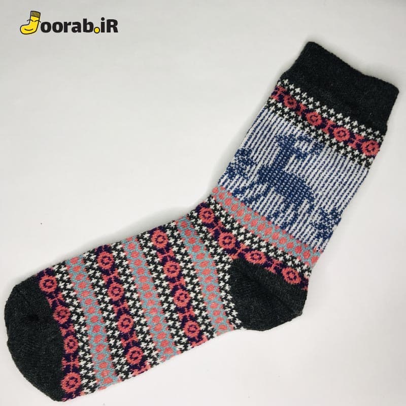 جوراب پشمی زنانه طرح گوزن — تصویر ۷