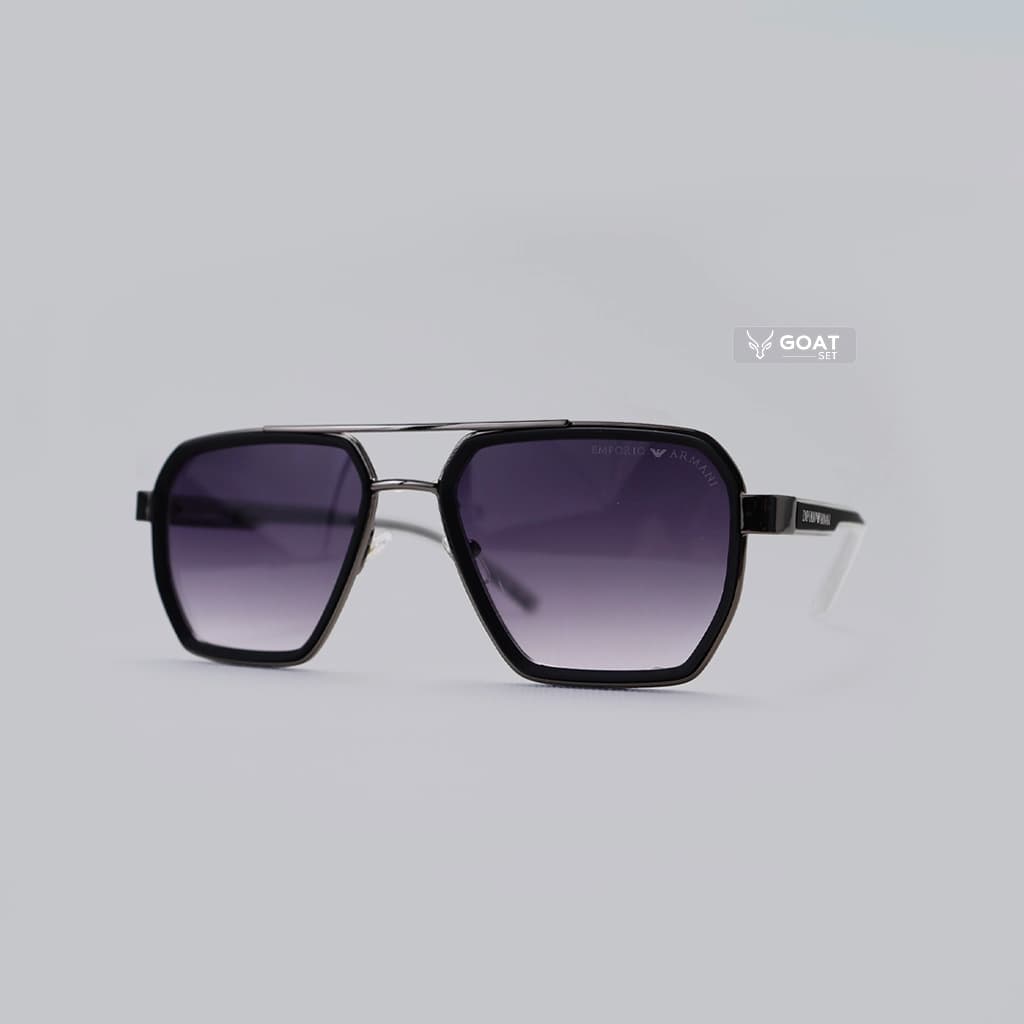 عینک مردانه اسپرت لنز هایلایت پلاریزه | فریم خلبانی | Emporio Armani T0942 — تصویر ۴