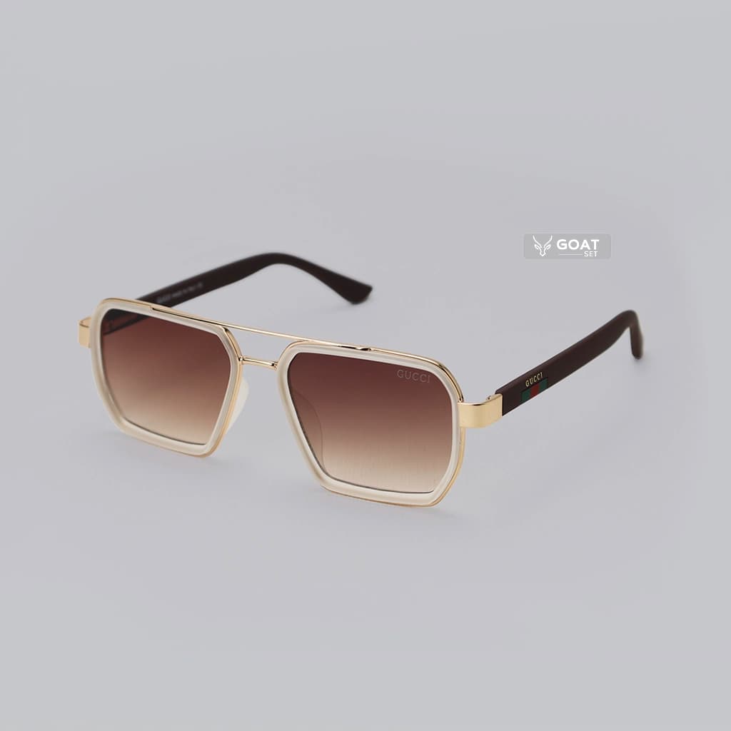 عینک پسرانه شیک فریم خلبانی گوچی Gucci | لنز هایلایت | T0963 — تصویر ۱۰
