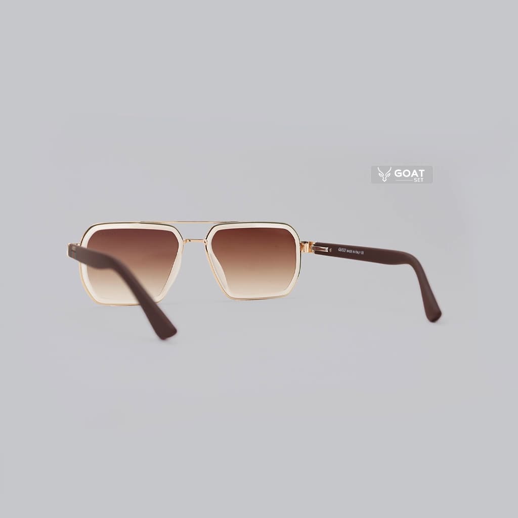 عینک پسرانه شیک فریم خلبانی گوچی Gucci | لنز هایلایت | T0963 — تصویر ۶