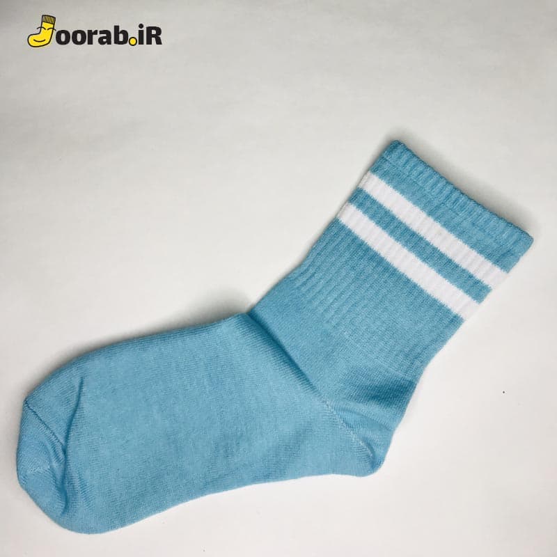 جوراب ساق دار اسپرت دو خط سفید — تصویر ۱۱