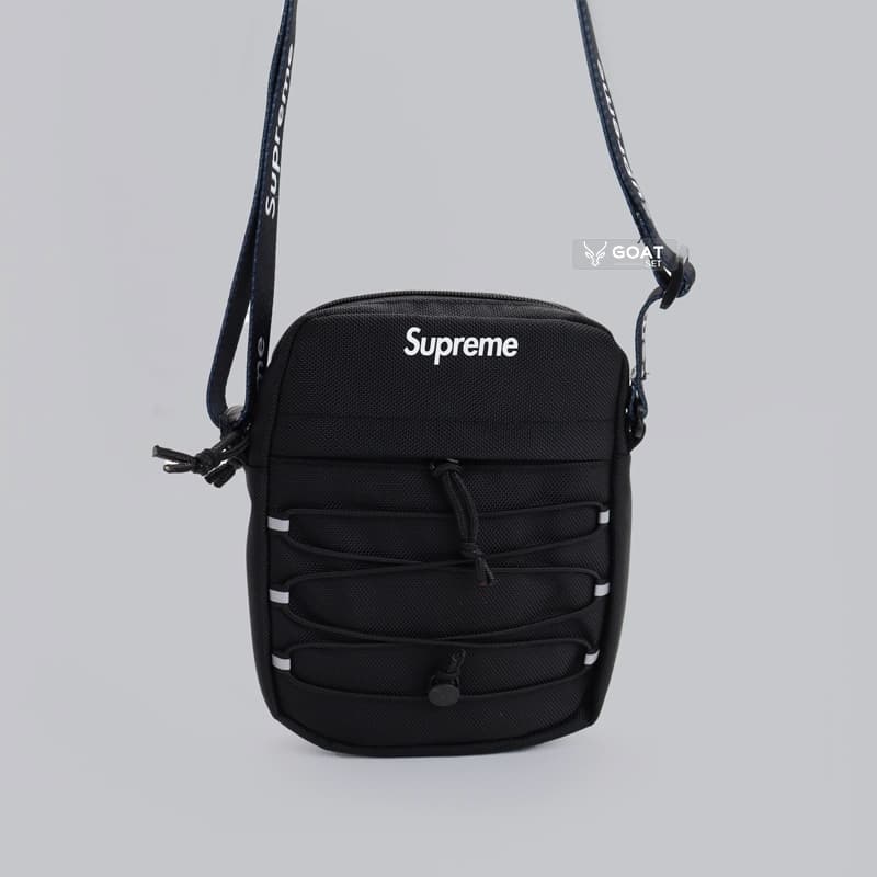 کیف دوشی اسپرت مشکی کوچک supreme — تصویر ۴