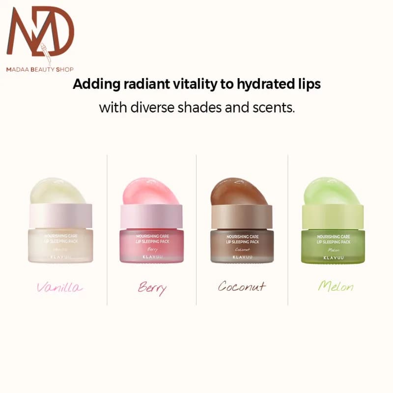 ماسک لب کلاوو وانیلی 20 گرم | KLAVUU Nourishing Care Lip Sleeping Pack Vanilla — تصویر ۴