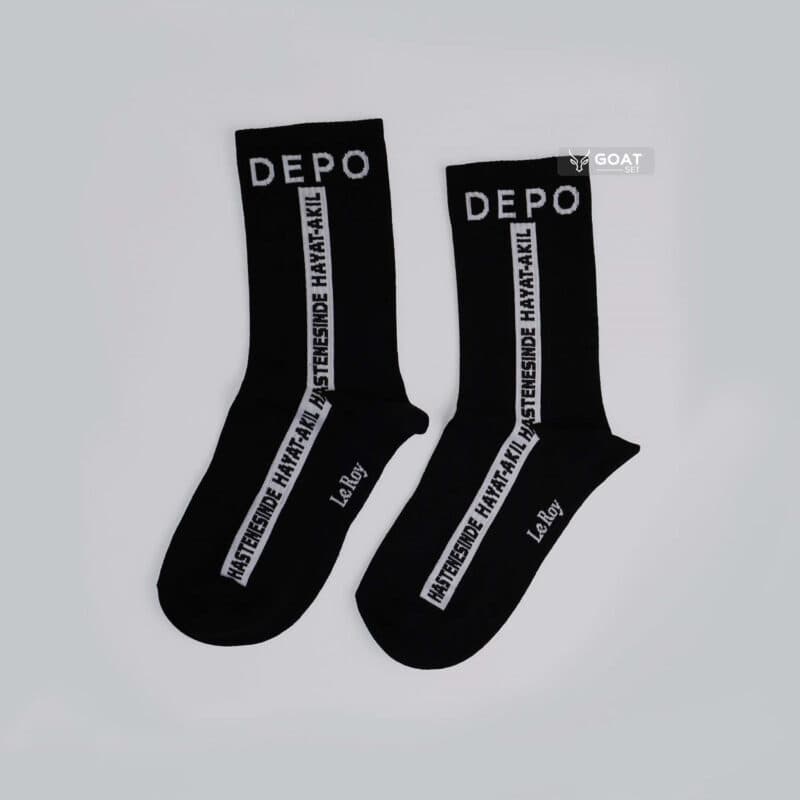 جوراب طرح دار اسپرت طرحدار DEPO | ساق بلند — تصویر ۶