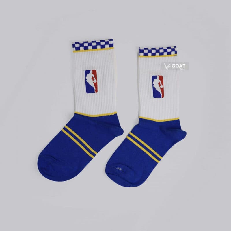 جوراب ساق بلند ورزشی NBA |آبی و سفید — تصویر ۲