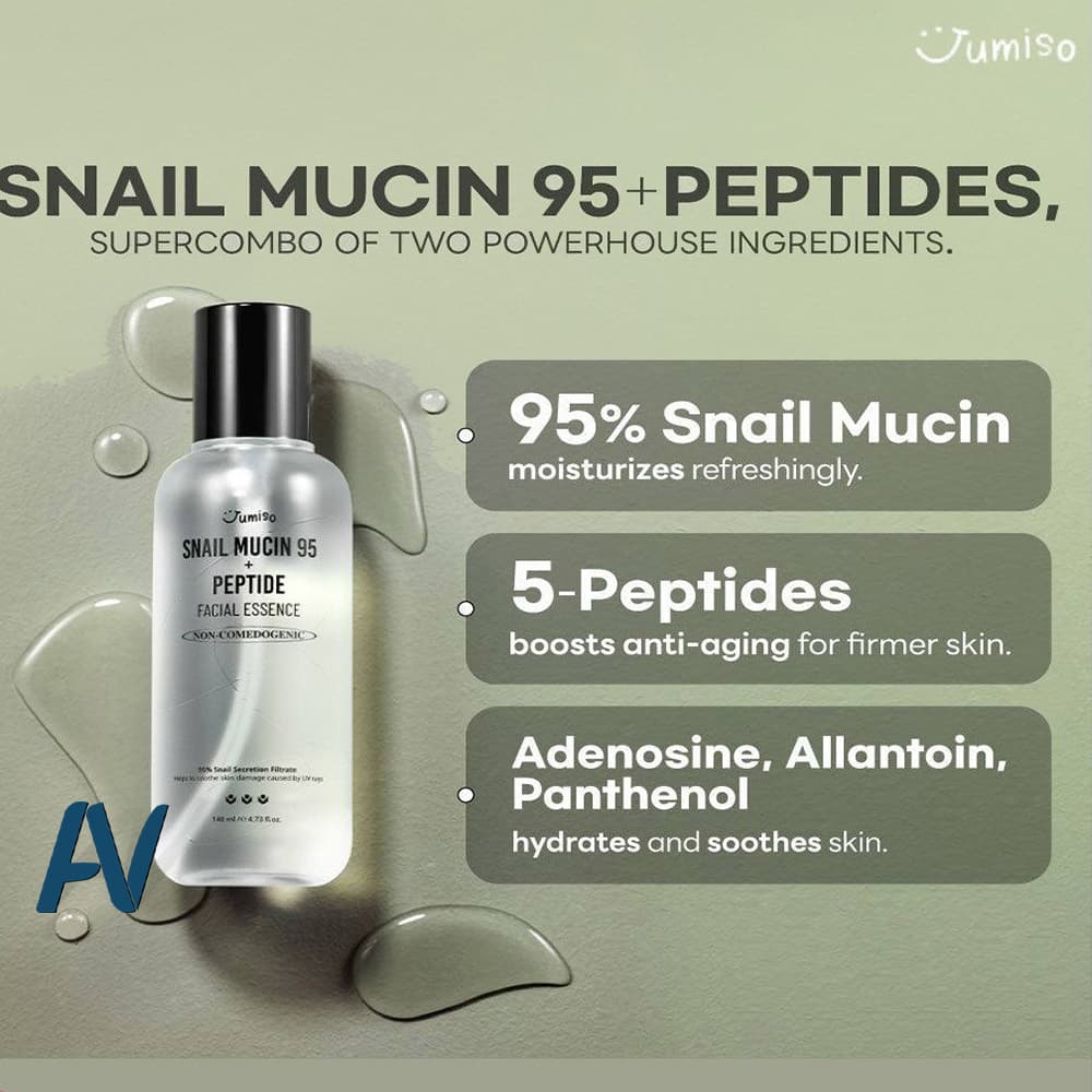 اسنس آبرسان حلزون و پپتید جومیسو مدل Snail Mucin 95 + Peptide Essence — تصویر ۱۰