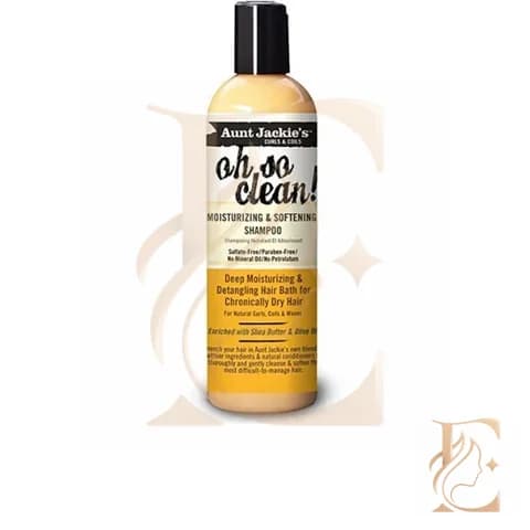 شامپو آبرسان عمیق موهای فر آنت جکیز – Aunt Jackie’s Oh So Clean Moisturizing & Softening Shampoo 355ml