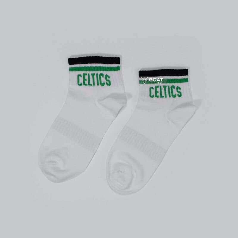 جوراب اسپرت پسرانه(دخترانه) celtics ساق کوتاه سفید