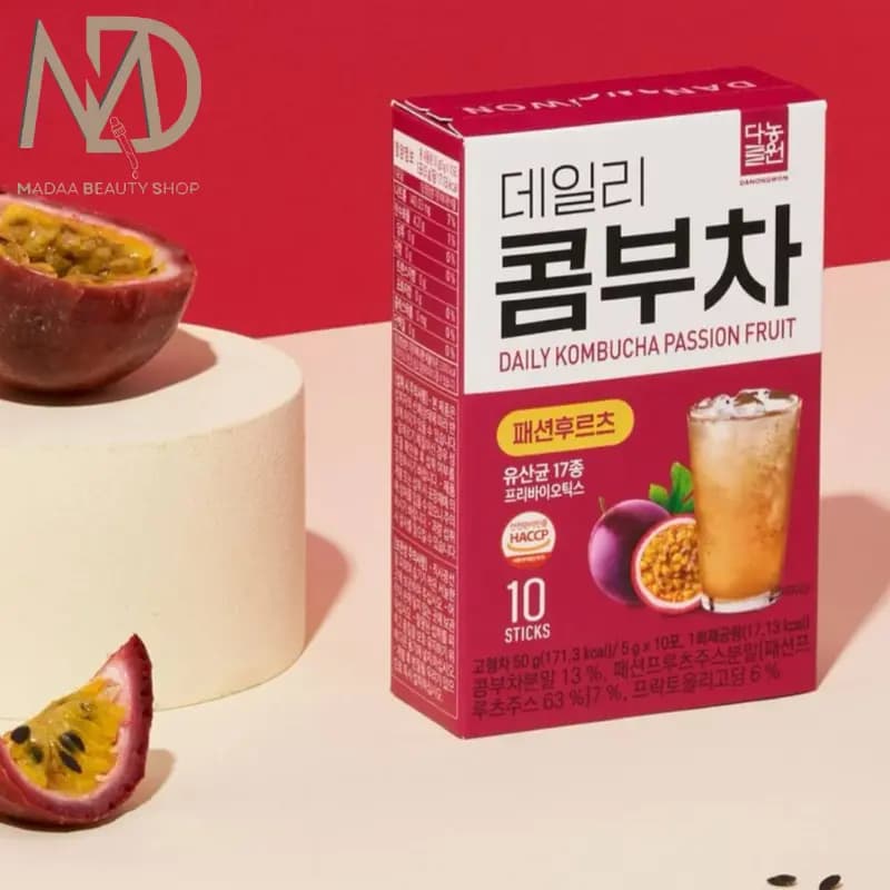 نوشیدنی چای کامبوچا پشن فروت دانونگ‌وون 10 ساشه | Kombucha Danongwon Passion Fruit