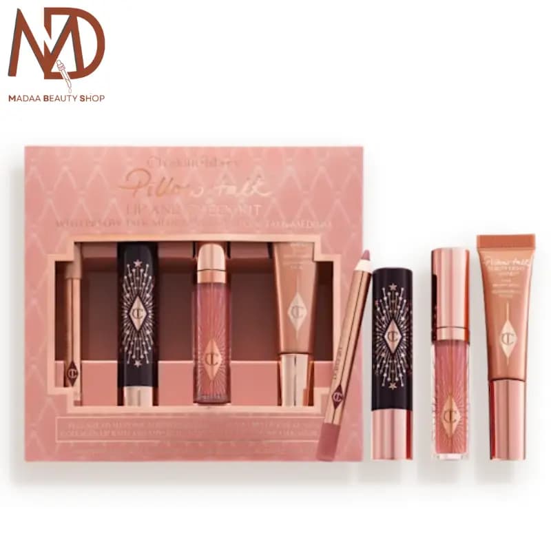 پک لب و گونه پیلوتاک مدیوم شارلوت تیلبری— Pillow Talk Medium Iconic Lip & Cheek Kit