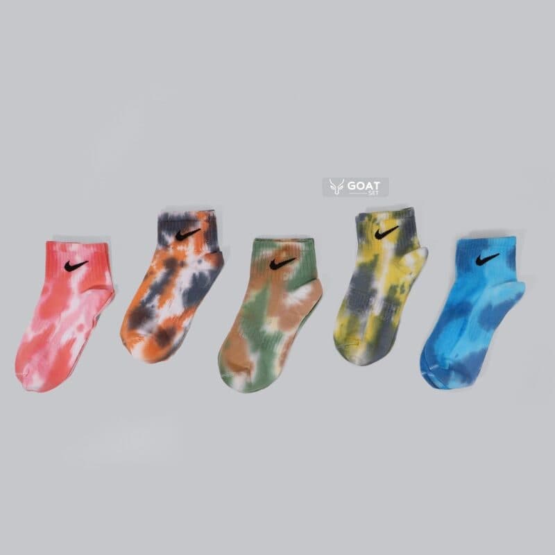 جوراب دخترانه ساق کوتاه آبرنگی نارنجی nike — تصویر ۶