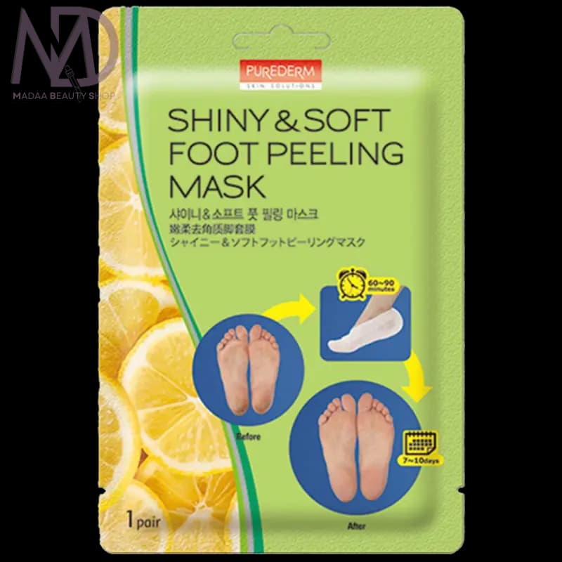 ماسک لایه‌بردار پا پیوردرم PUREDERM | Shiny Soft Foot Peeling Mask — تصویر ۲