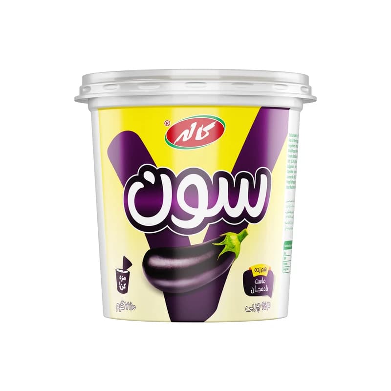 ماست طعمدار بادمجان 750 گرمی کاله در بسته 6 عددی