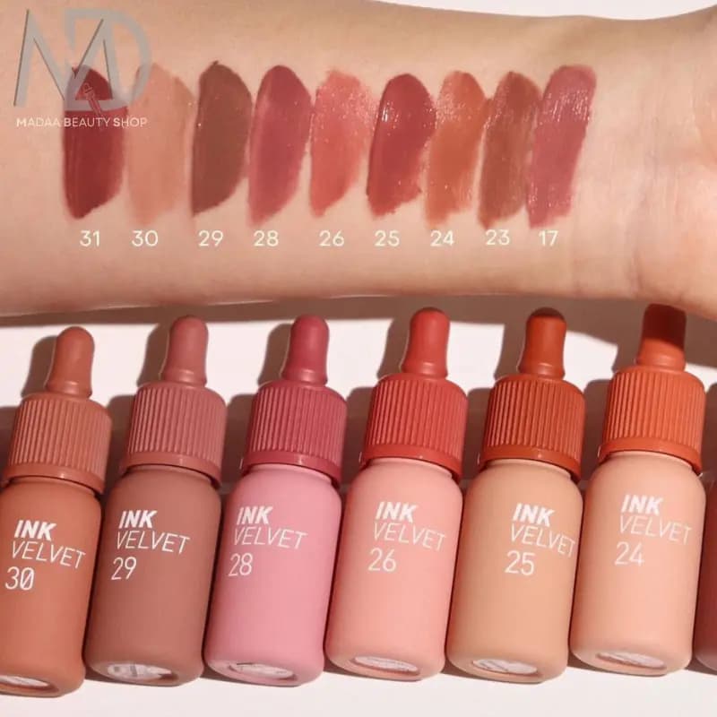 تینت لب پریپرا Peripera Ink Velvet Lip Tint – رنگ ماندگار، بافت سبک و جلوه مخملی — تصویر ۱۰
