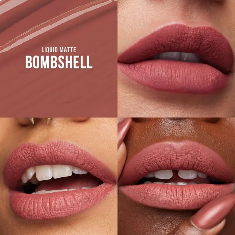 رژ لب مایع بامبشل هدی بیوتی مینی (بدون جعبه) Bombshell | Huda Beauty Liquid Matte Mini — تصویر ۶