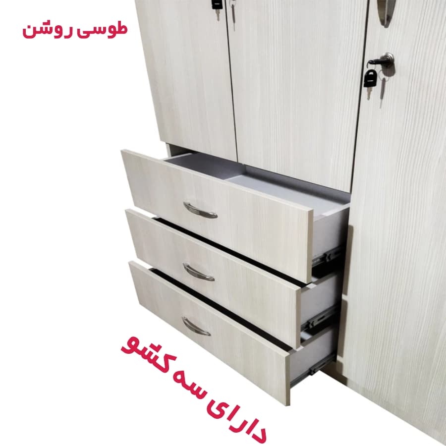 کمد لباس کد CL07 (سه درب سه کشو) — تصویر ۱۲