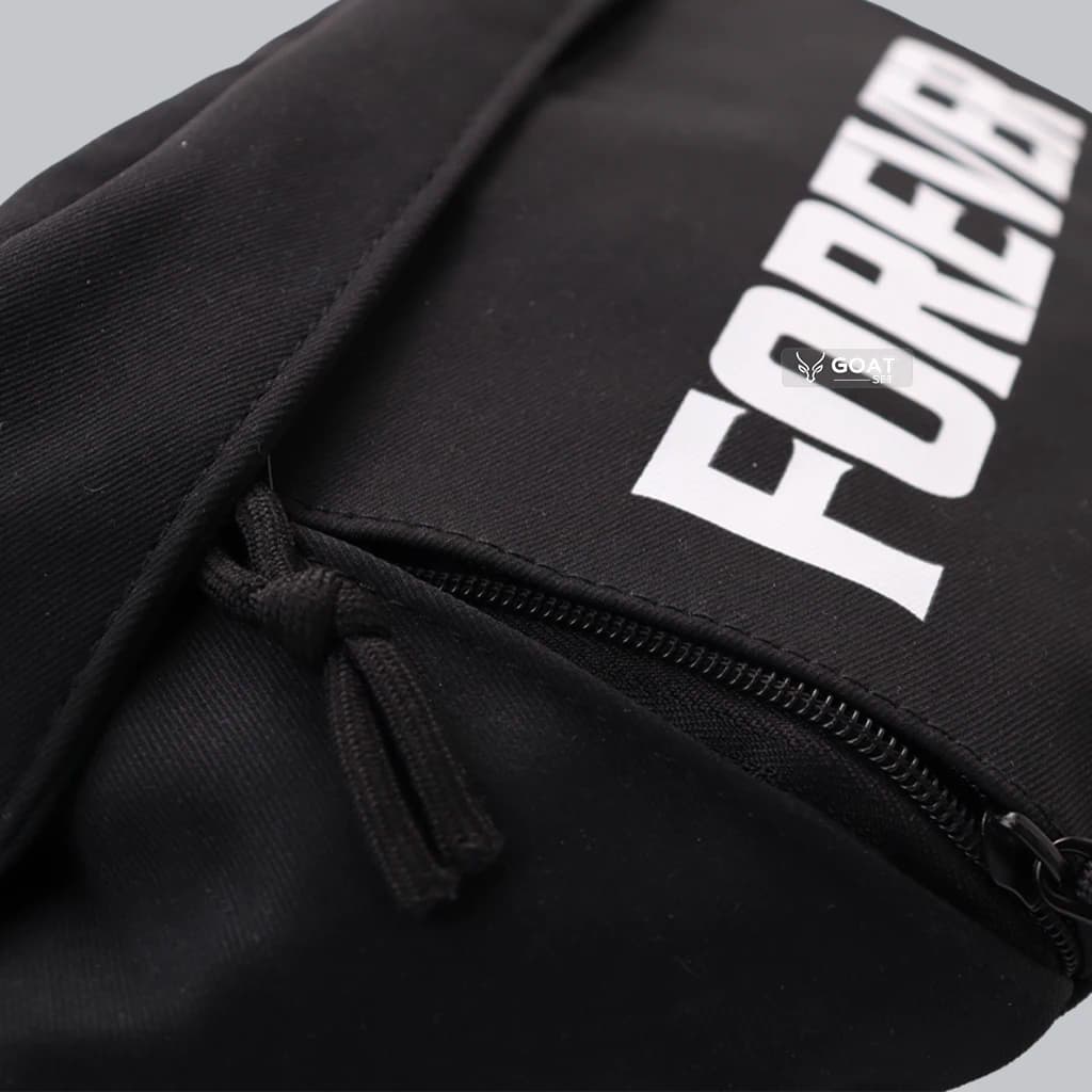 بادی بگ وارداتی کتان جادار مشکی طرح FOREVER — تصویر ۹