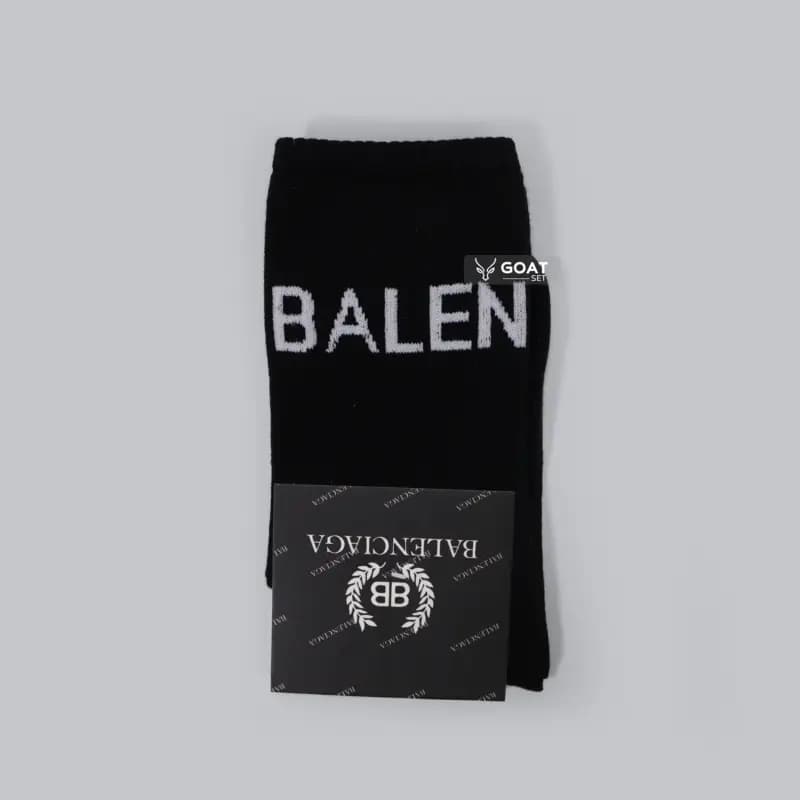 جوراب ورزشی ساق بلند بالنسیاگا مشکی (balenciaga) — تصویر ۳