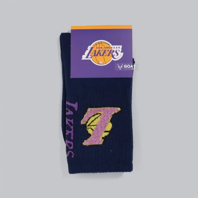 جوراب ساق بلند ورزشی سورمه ای | LAKERS — تصویر ۵