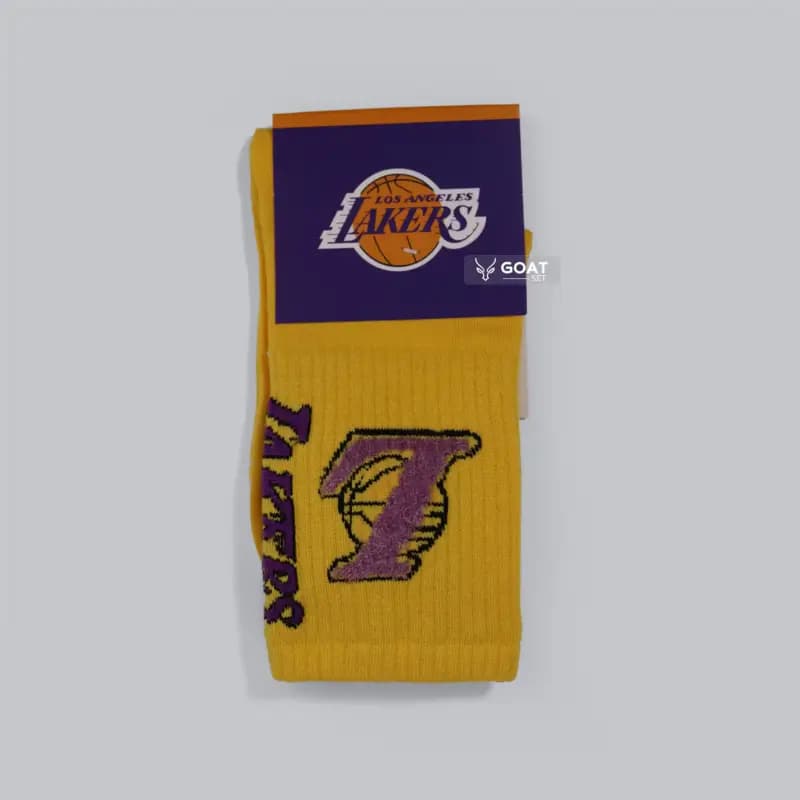 جوراب اسپرت ساق بلند lakers رنگ زرد