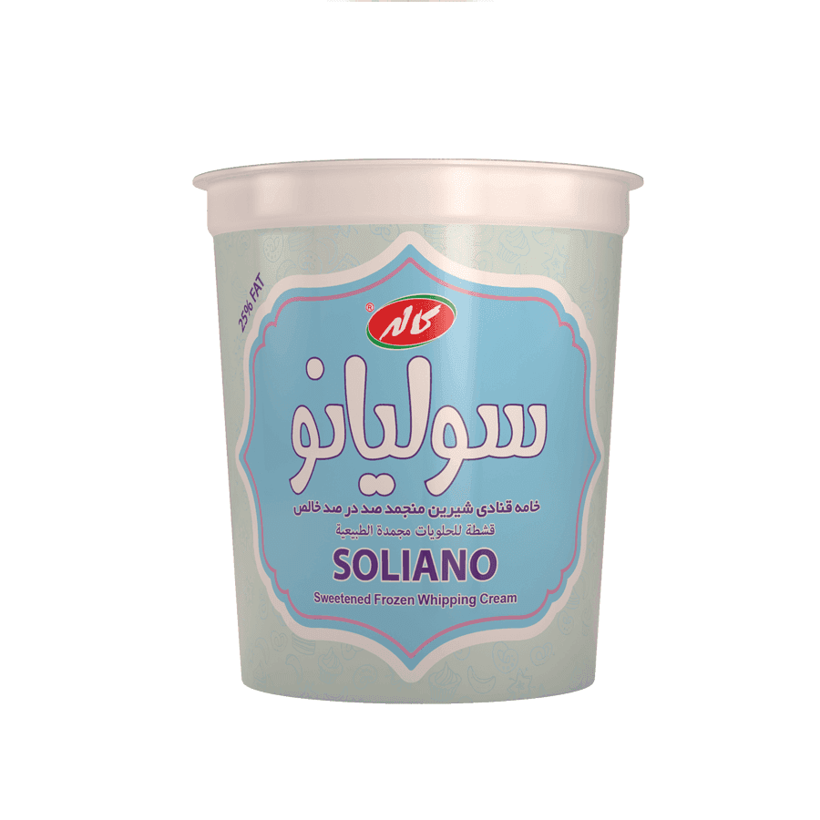 خامه سولیانو لیوانی 900 گرمی کاله در بسته 6 عددی