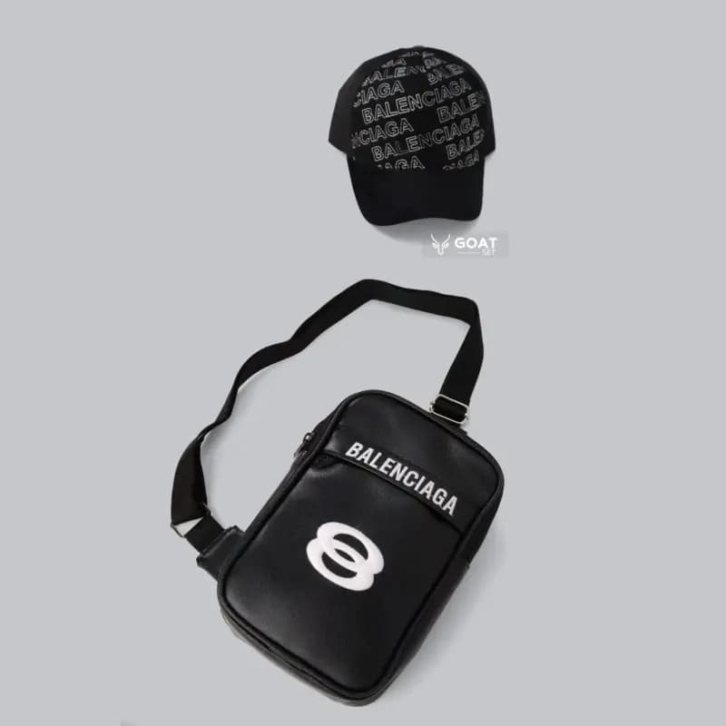 بادی بگ مشکی چرم مستطیلی بالنسیاگا |UNISEX — تصویر ۷