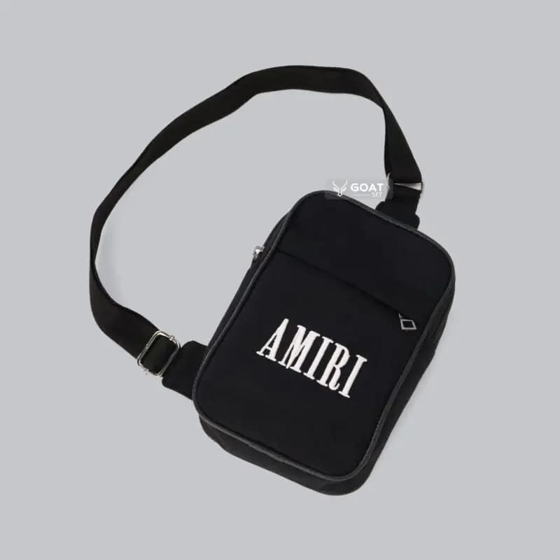 کیف بادی بگ یونیسکس شیک مشکی amiri | جنس برزنتی — تصویر ۶