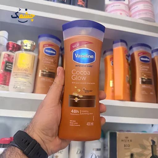 لوسیون بدن وازلین Cocoa Glow حجم ۴۰۰ میلیلیتر — تصویر ۲