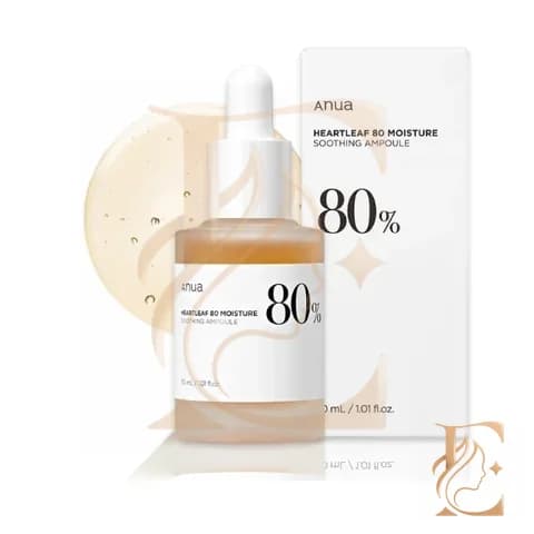 آمپول تسکین‌دهنده و مرطوب‌کننده آنوا – Anua Heartleaf 80% Moisture Soothing Ampoule – 30ml