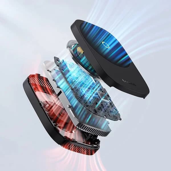 خنک کننده گوشی و شارژر بی سیم باسئوس مدل Baseus MagPro II Magnetic مشکی — تصویر ۶