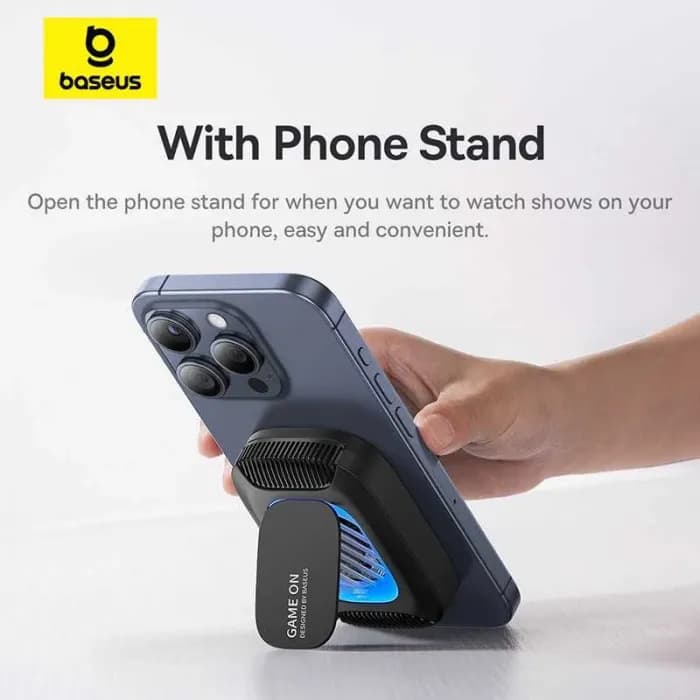 خنک کننده گوشی و شارژر بی سیم باسئوس مدل Baseus MagPro II Magnetic مشکی — تصویر ۷