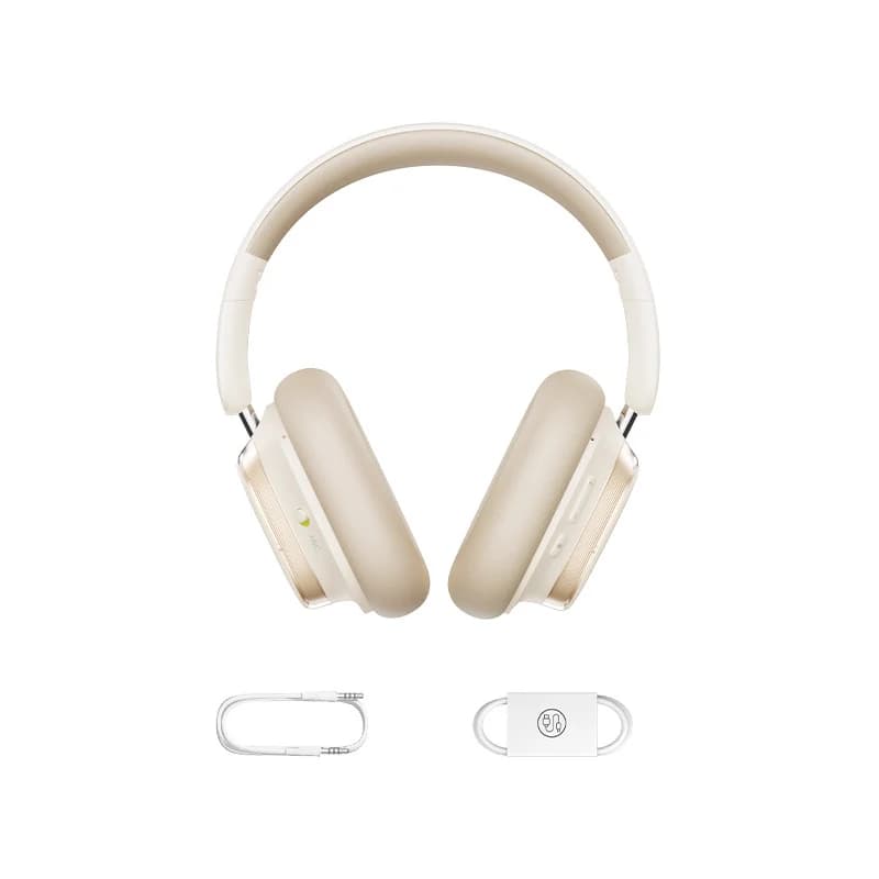 هدست بی سیم باسئوس مدل baseus bowie H1s noise cancellation کرمی — تصویر ۲