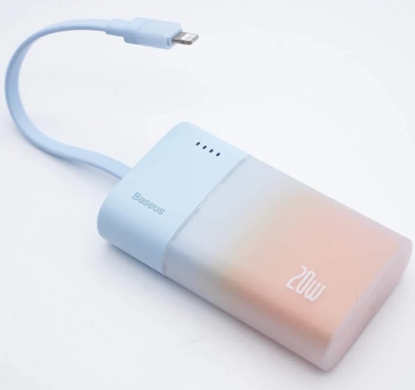پاور بانک باسئوس مدل Baseus Popsicle Fast Charging iP Edition 20w صورتی — تصویر ۸