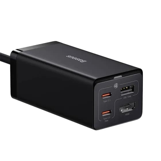 شارژر دسکتاپ باسئوس مدل Baseus Gan5 Pro 1U+2C+HDMI 67W — تصویر ۳