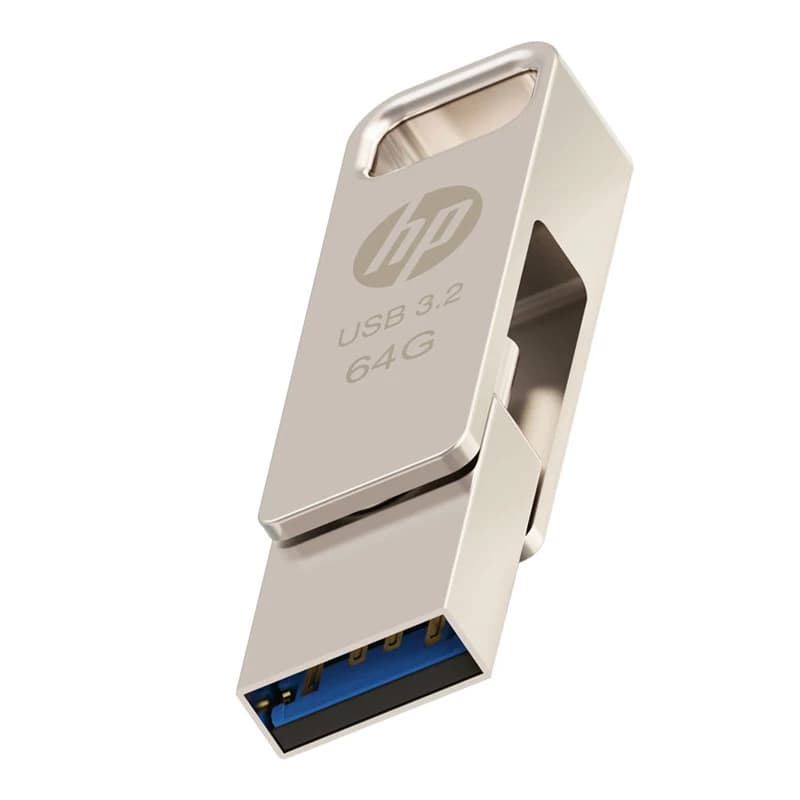 فلش مموری اچ‌پی مدل X206C ظرفیت 128 گیگابایت USB 3.2 و USB Type C — تصویر ۳