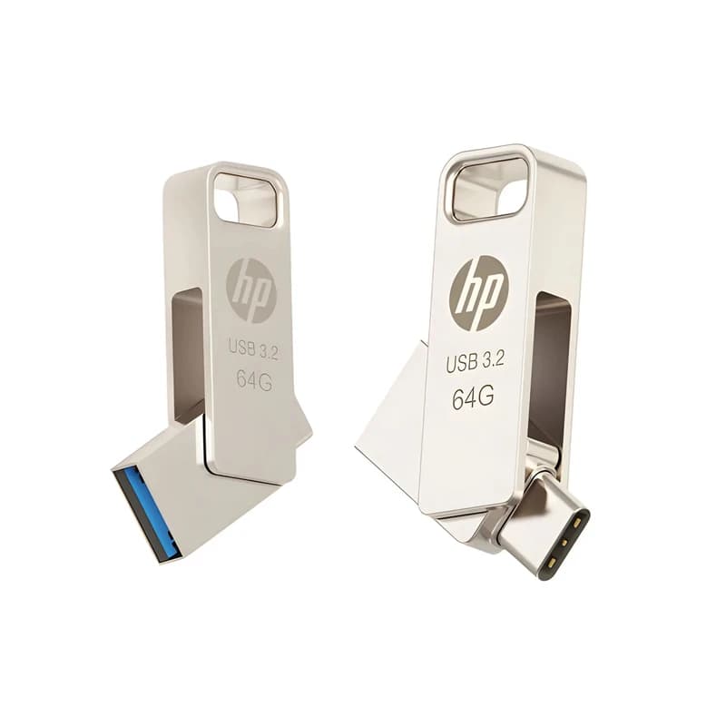 فلش مموری اچ‌پی مدل X206C ظرفیت 64 گیگابایت USB 3.2 و USB Type C