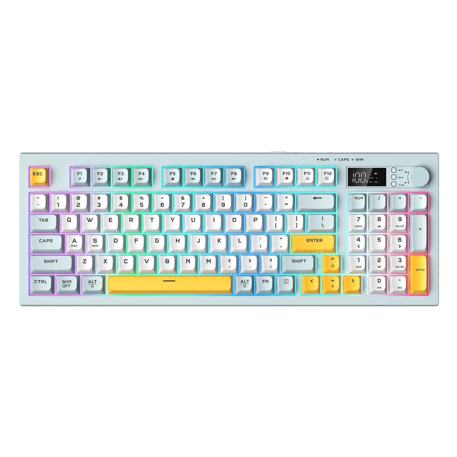 کیبورد گیمینگ اونیکوما مدل Onikuma Membrane G80 RGB آبی روشن