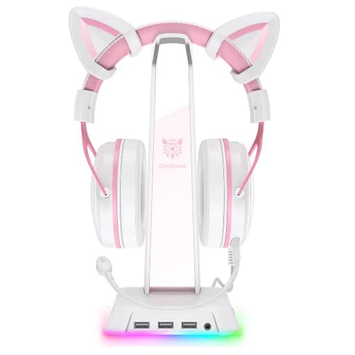 استند هدست اونیکوما مدل Onikuma ST-2 RGB سفید — تصویر ۶