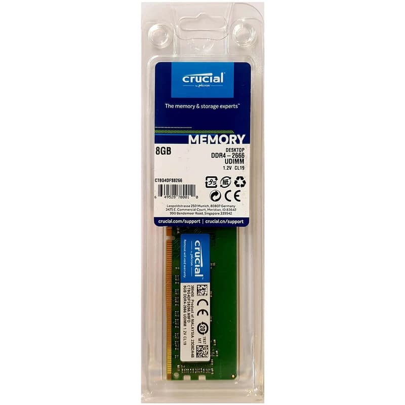 رم کامپیوتر RAM 8GB 2666 CRUCIAL DDR4 کروشیال